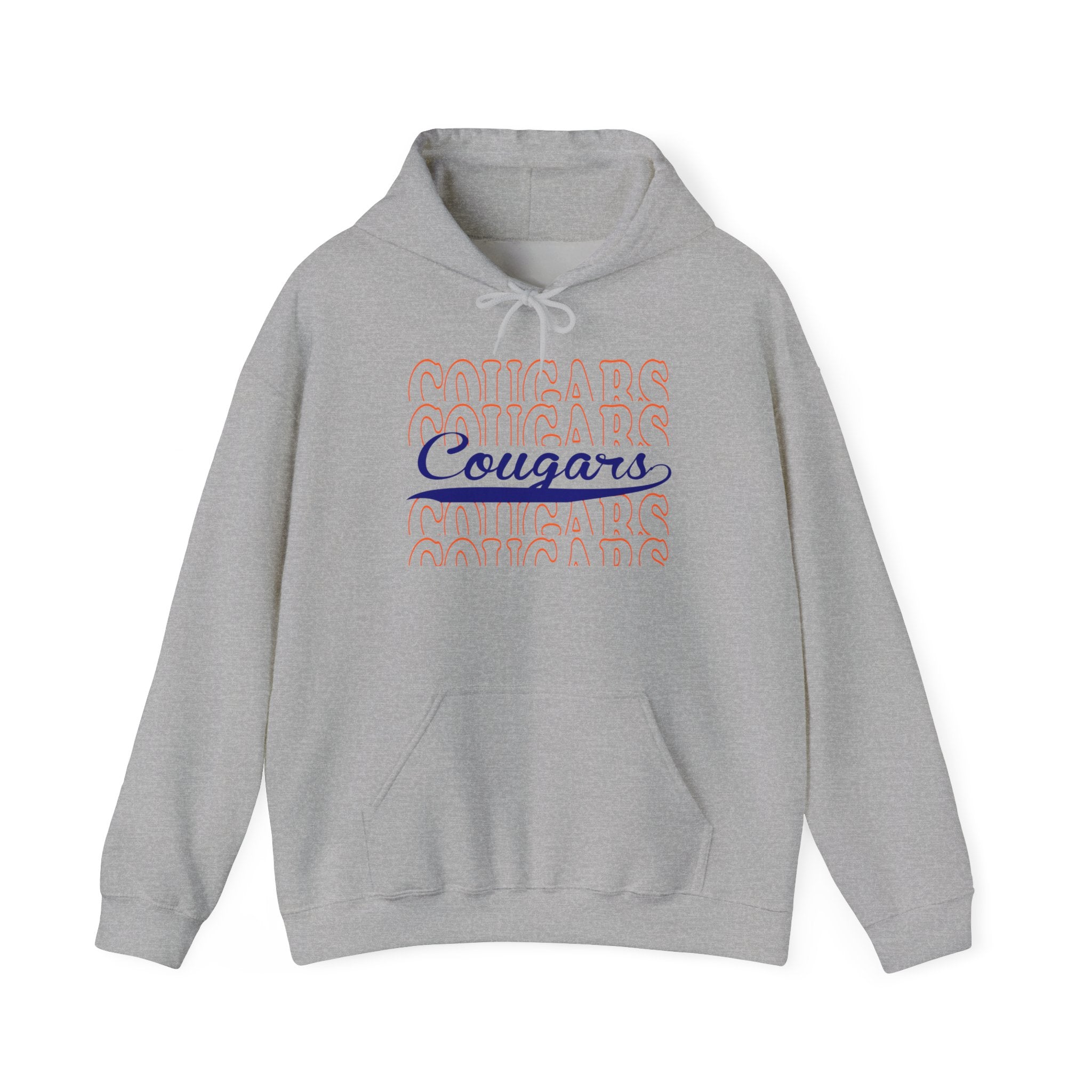 Cougars Retro Script Hoodie – Vintage School Spirit Pullover