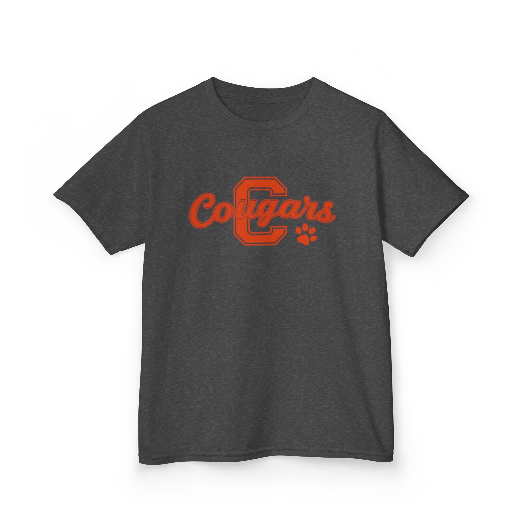 Cougars Kids Tee — Retro Script School Mascot Shirt