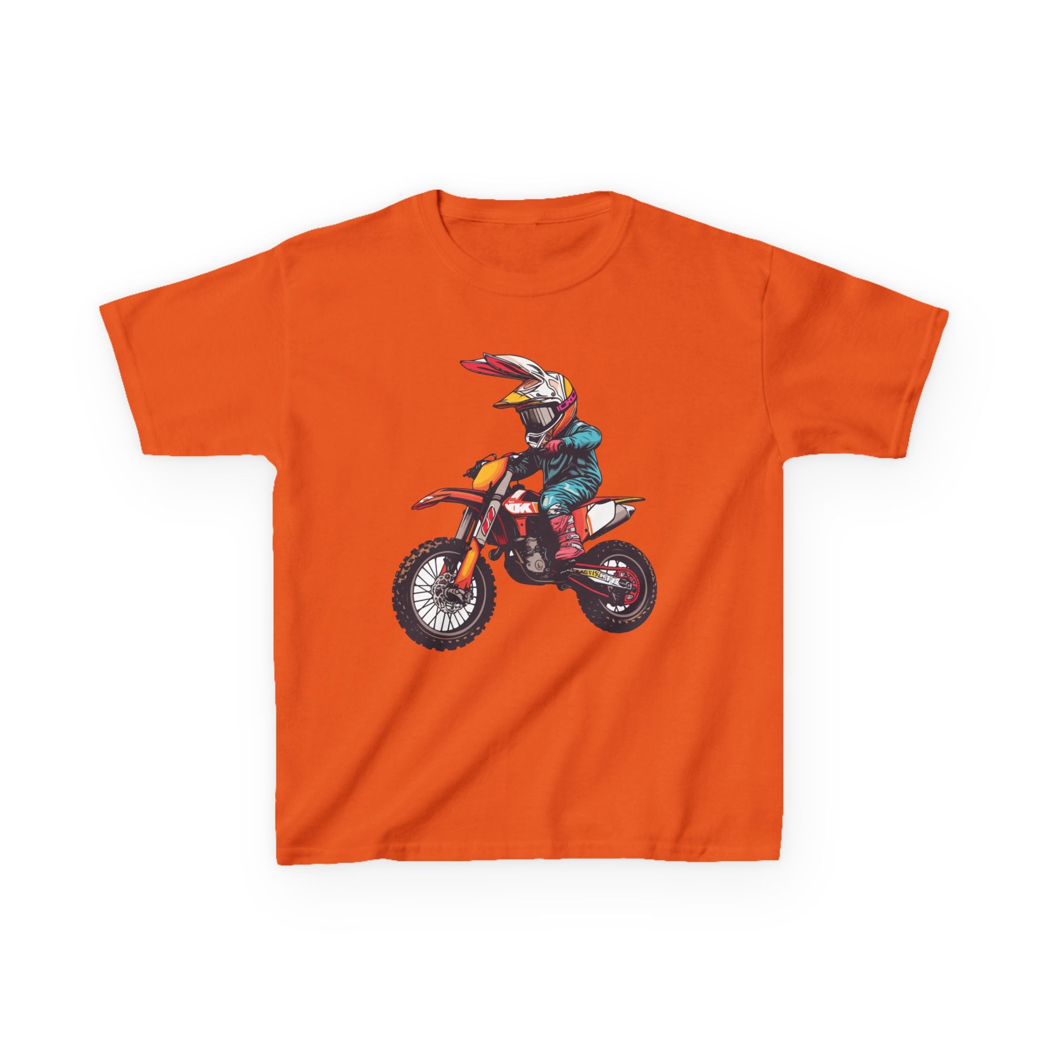 Kids Easter Motocross Dirt Bike Bunny T‑Shirt — Youth Motorcycle Racer Tee