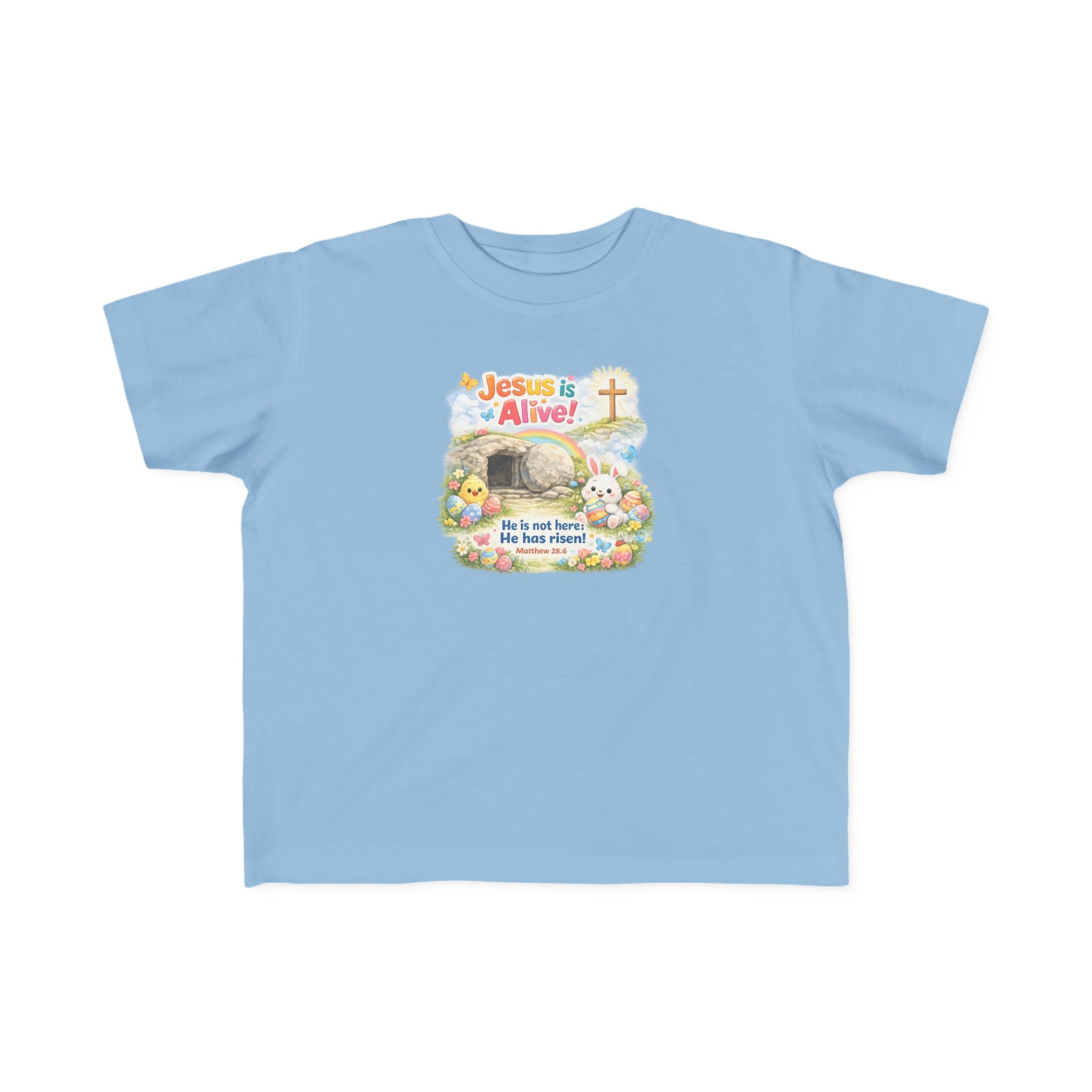 Easter Toddler Tee — "Jesus is Alive" Resurrection Kids Shirt
