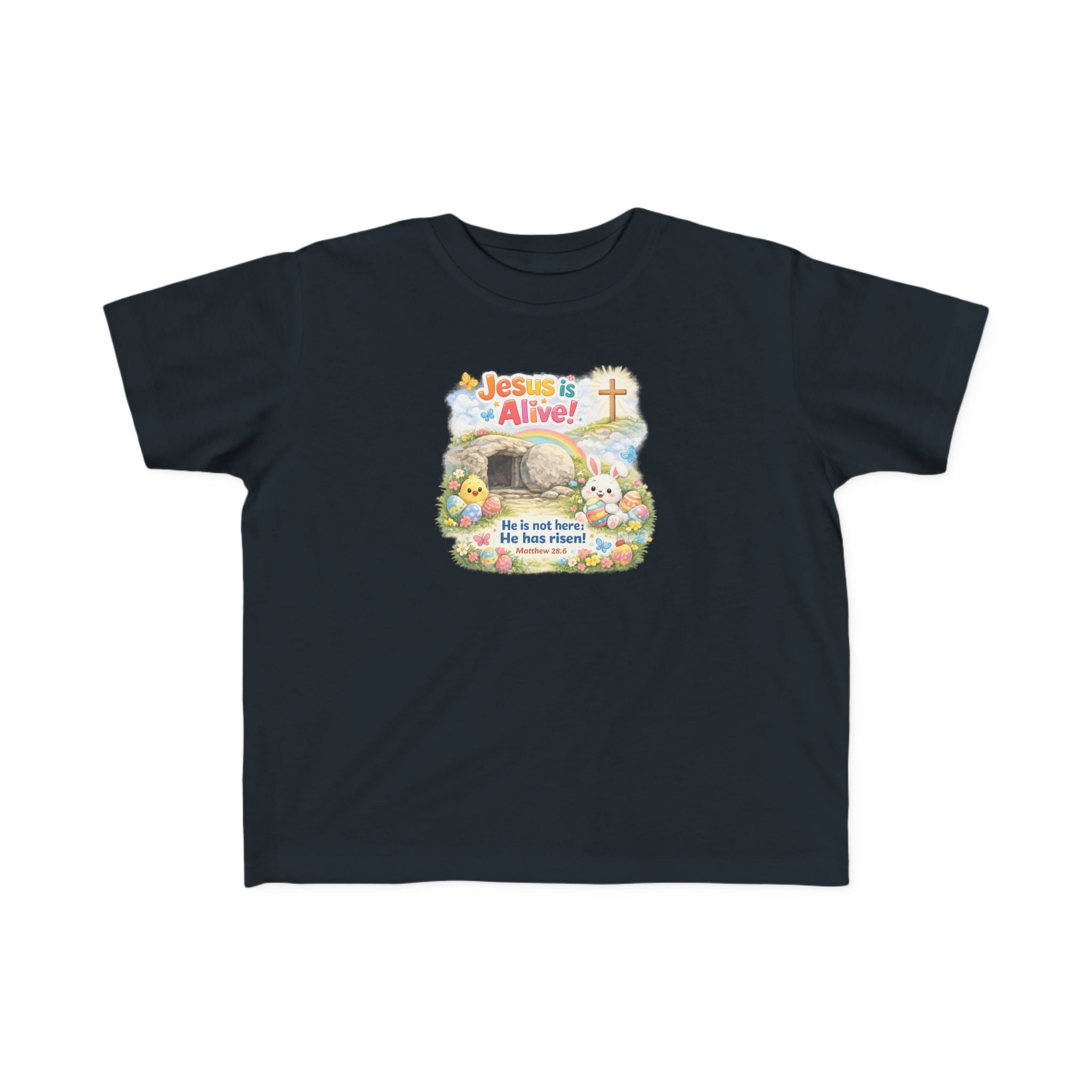 Easter Toddler Tee — "Jesus is Alive" Resurrection Kids Shirt